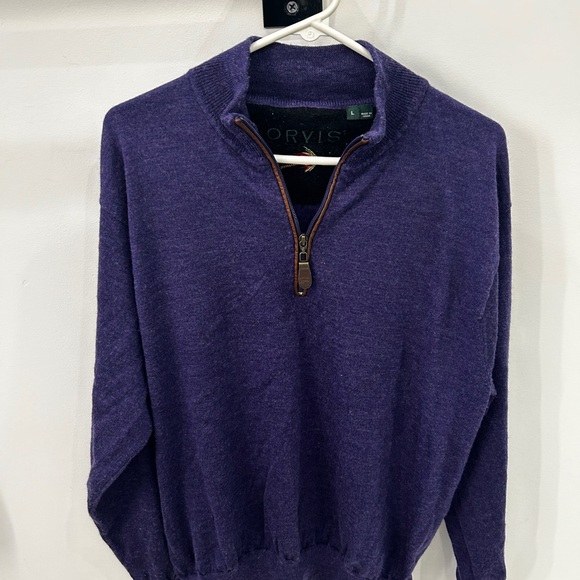 Men’s 1/4 Zip Orvis Merino Sweater. Like new. - Picture 2 of 5